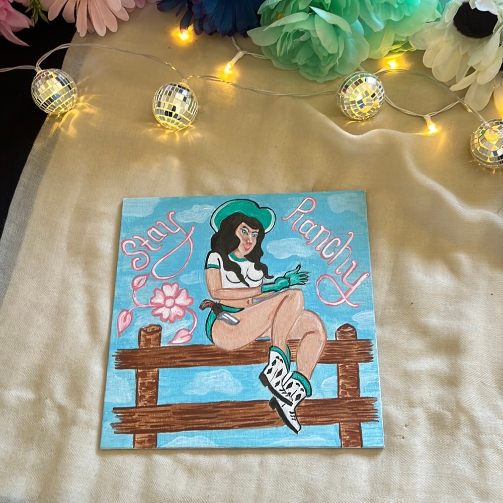 Western Pinup Style Painting